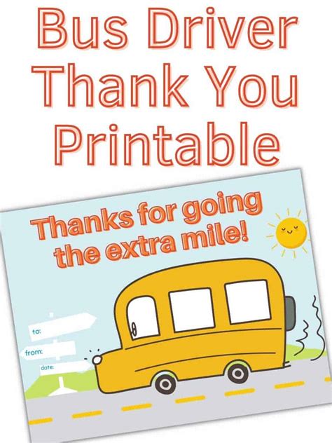 Benefits of Free Printable Bus Driver Thank You Cards