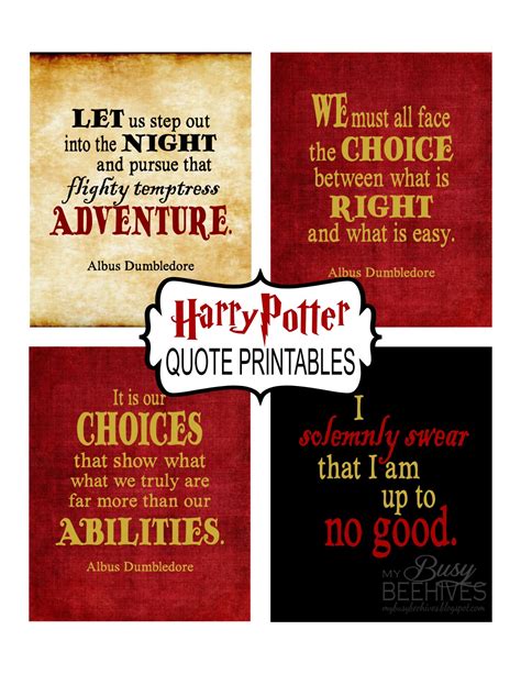 Benefits of Harry Potter Quote Printables