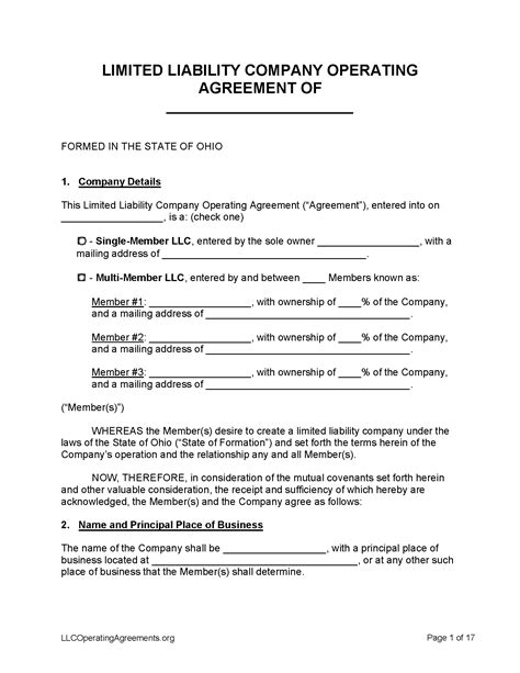 Benefits of LLC Operating Agreement