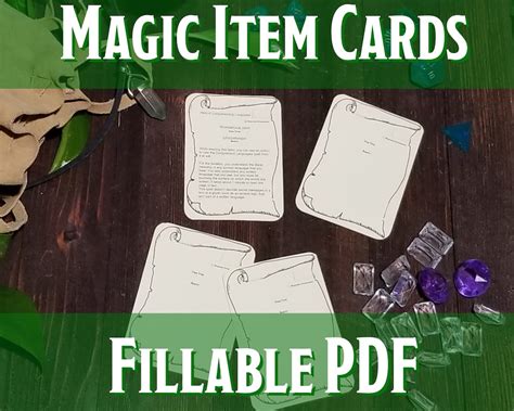 Benefits of Using a Magic Item Card Template