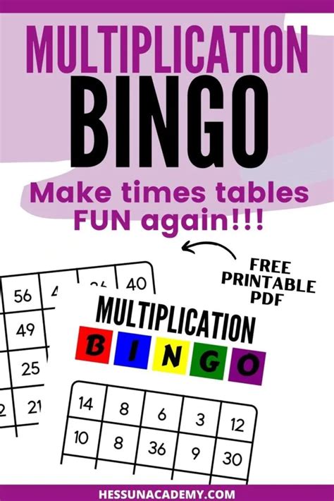 Benefits of Multiplication Bingo Printables