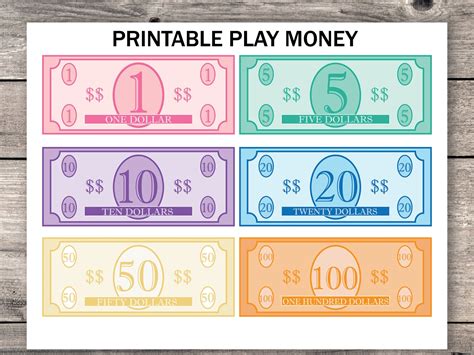 Benefits of Using Pretend Money Printables for Kids