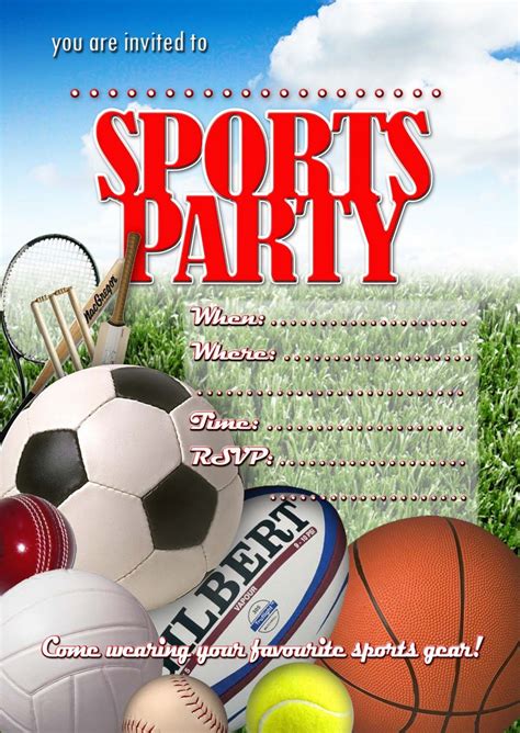 Benefits of Printable Sports Invitations