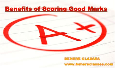 Benefits of scoring well