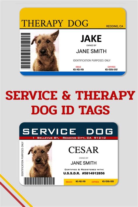 Benefits of Service Dog ID Card Template