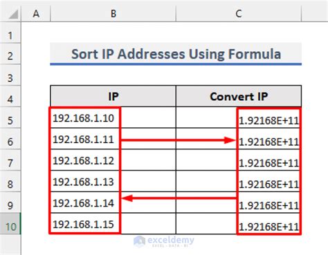 Benefits of sorting IP addresses in Excel