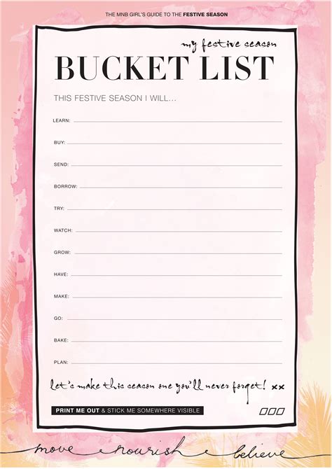 Benefits of using a bucket list template