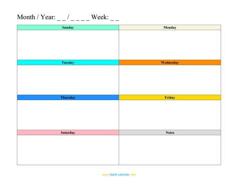 Benefits of Using a Week Calendar Word Template