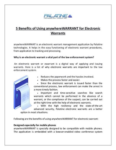 Benefits of Warrant Inquiry