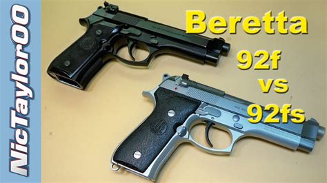 Beretta 92FS and 92F side by side