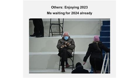 Bernie Sanders sitting at the inauguration