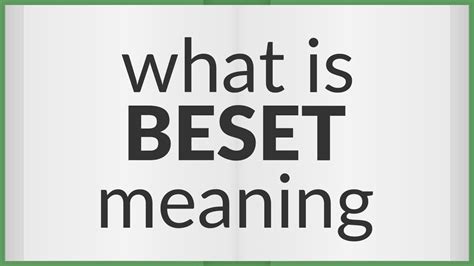 Beset meaning