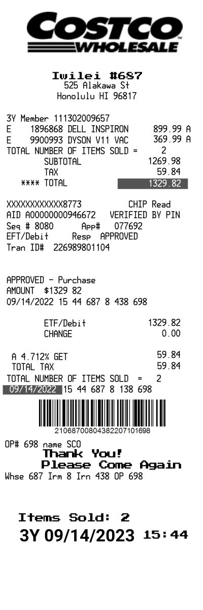 Best Buy Receipt Template Example 2