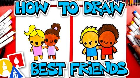 Best Friends Drawing Template for Kids