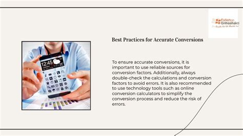 Description of Best Practices for Accurate Conversions