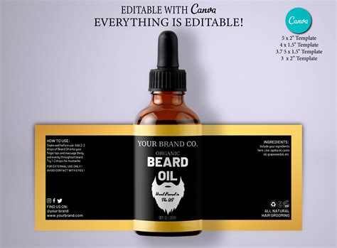 Best practices for beard oil label design