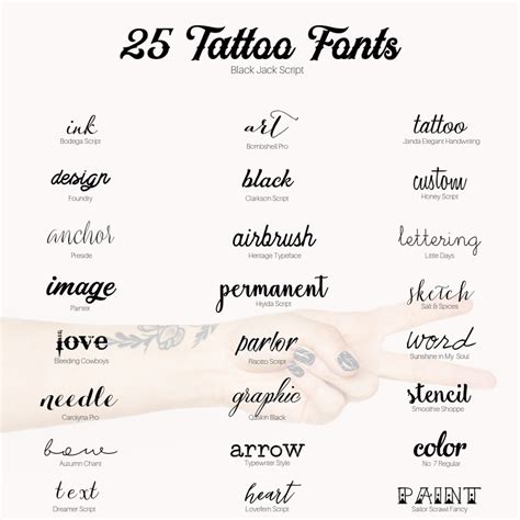 Best tattoo script fonts