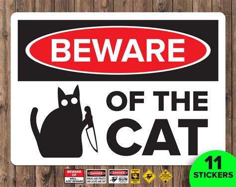 Beware of Cat Sign Designs