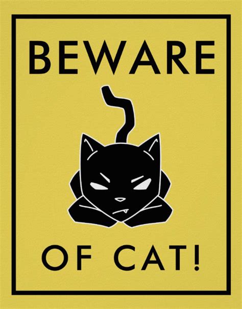 Beware of Cat Sign Fun and Functional