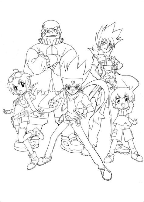 Beyblade Team Coloring Pages