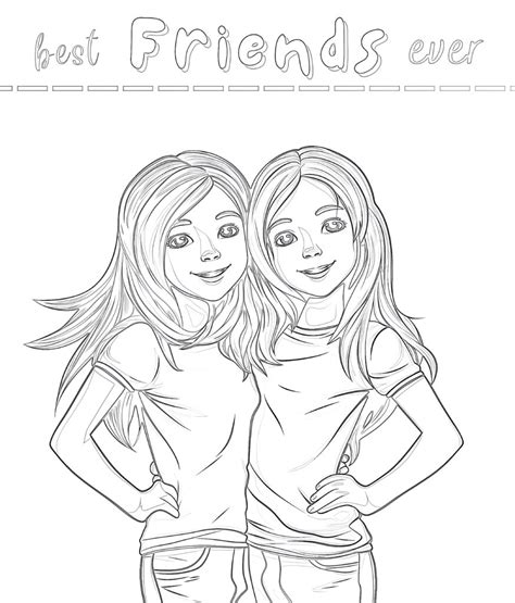 BFF Coloring Pages for Adults