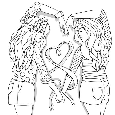 BFF Coloring Pages for Kids and Adults