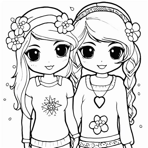 BFF Coloring Pages Printable for Kids and Adults