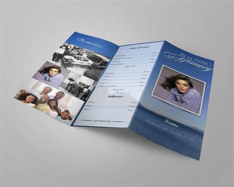 Bi-Fold Obituary Template 4