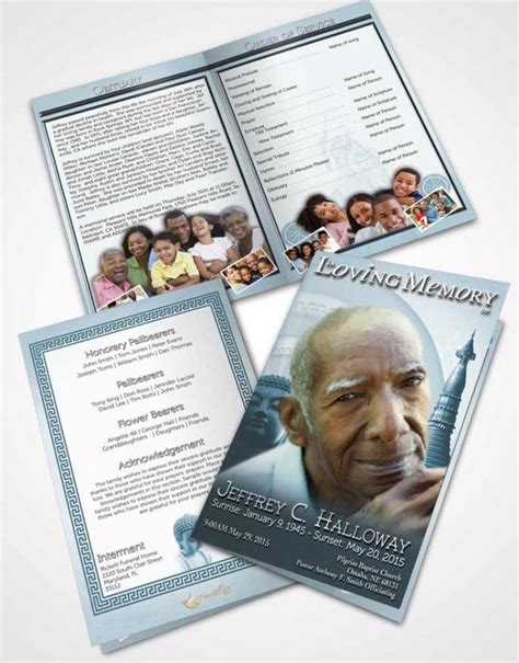 Bi-Fold Obituary Template 7