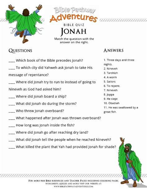 Bible Activities for Kids - Jonah