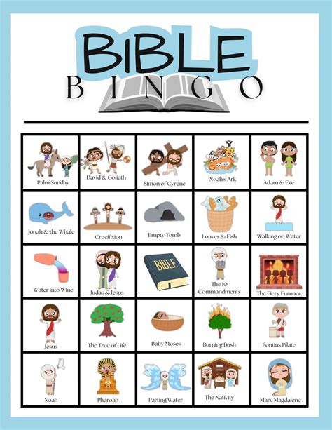 Bible Bingo Game for Kids