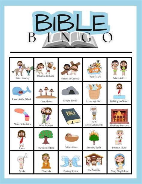 Bible Bingo Printable for Kids