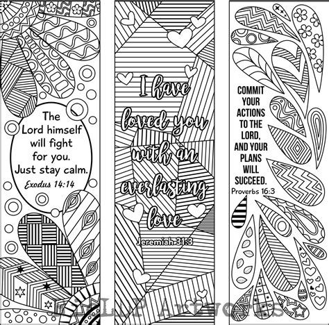 Bible bookmarks to color with