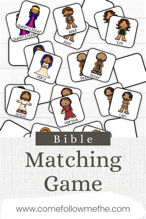 Bible Character Matching Game for Kids