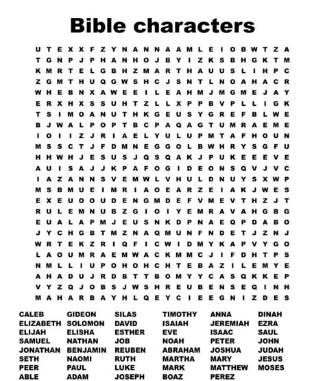 Bible characters word search