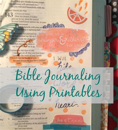 Bible journaling with free printables