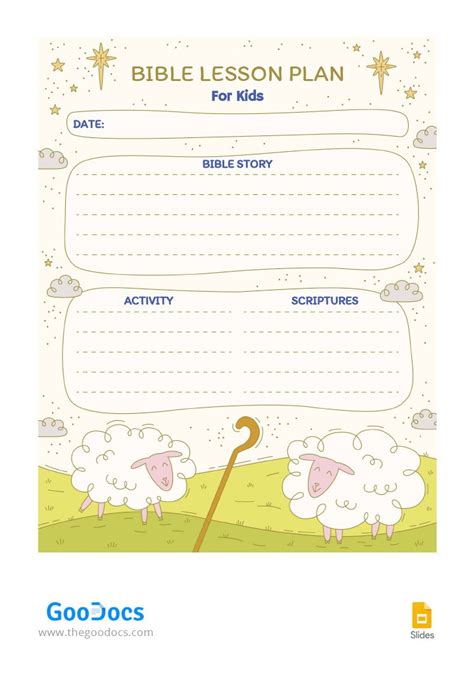 Bible Lesson Plan Template