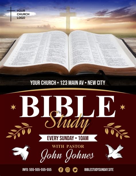 Bible Study Church Event Flyer