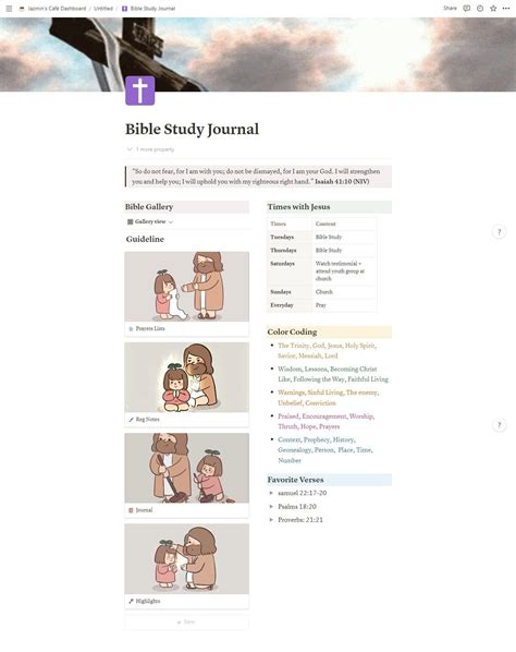 Bible Study Group Template in Notion