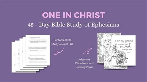 Bible study printables for Ephesians