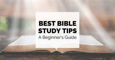 Bible Study Tips