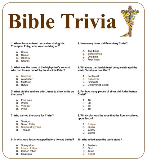 Bible Trivia Game for Kids