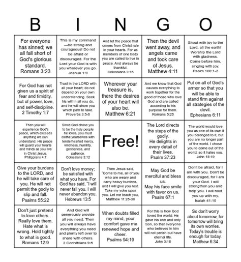 Bible Verse Bingo