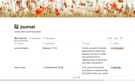 Bible Verse Memorization Template in Notion