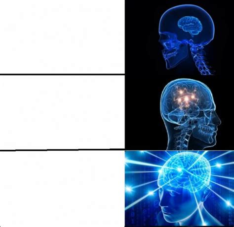 A big brain meme template image