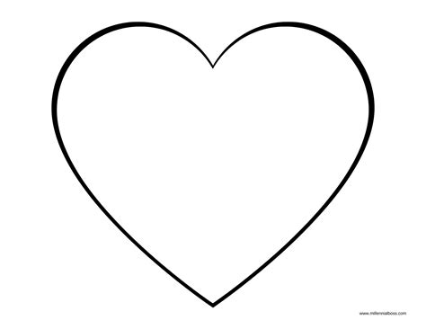 Free big heart template printables for Valentine's Day