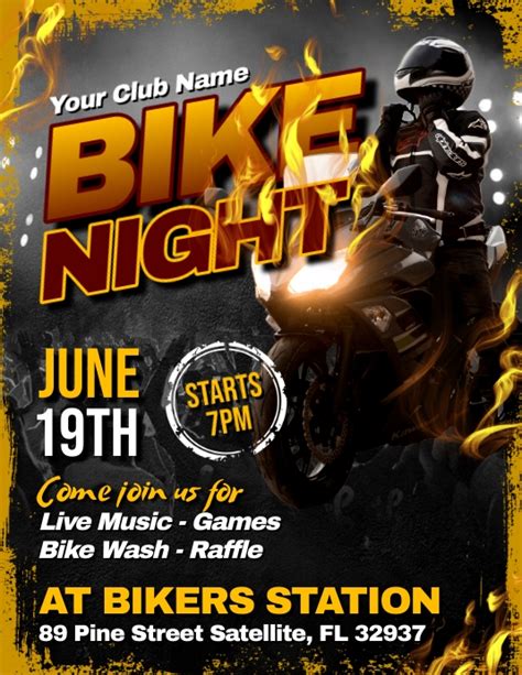 Bike Night Flyer Template 1