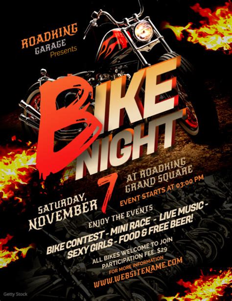 Bike Night Flyer Template 4