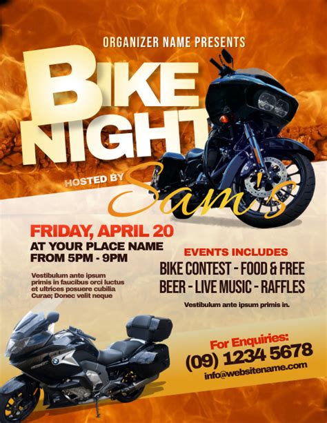 Bike Night Flyer Template 7