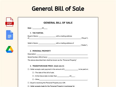 Bill of Sale Template 9